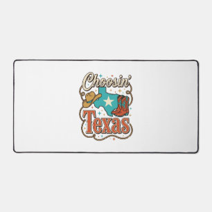 Texas Western Vintage Cowgirl Graphic T-Shirt Desi Desk Mat