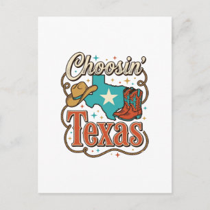 Texas Western Vintage Cowgirl Graphic T-Shirt Desi Postcard