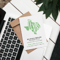 TEXAS  We've moved New address New Home Postcard