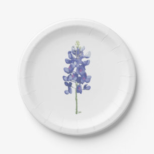 Texas Wild Flower Bluebonnet Paper Plate
