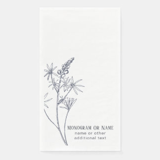 Texas Wildflower Bluebonnet Family Last Name Napkin