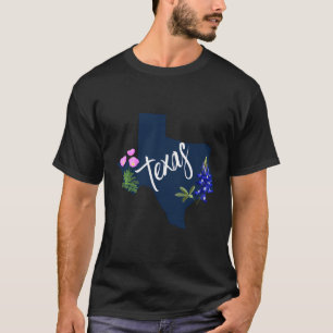 Texas Wildflower Chalkboard Home State Bluebonnet T-Shirt