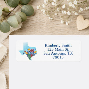 Texas Wildflowers Return Address Label