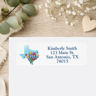 Texas Wildflowers Return Address Label