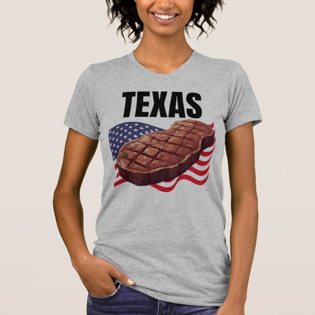 Texas Women's Bella+Canvas Long Sleeve T-Shirt (Front)