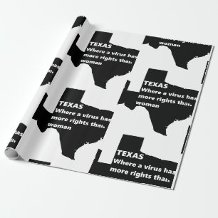 texas womens rights covid black wrapping paper