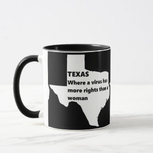 texas womens rights covid white mug