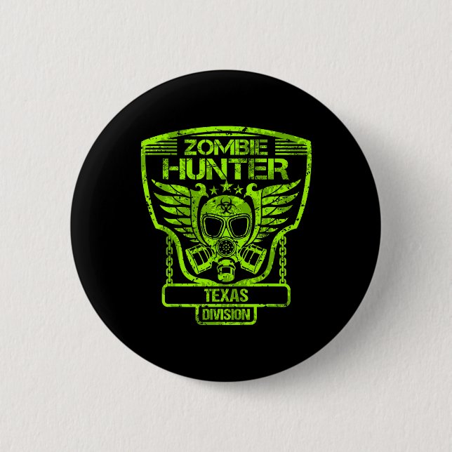 Texas Zombie Hunter  6 Cm Round Badge (Front)