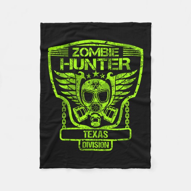 Texas Zombie Hunter  Fleece Blanket (Front)