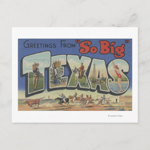 TexasLarge Letter Scenes 2 Postcard