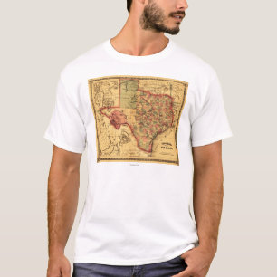 TexasPanoramic Map T-Shirt