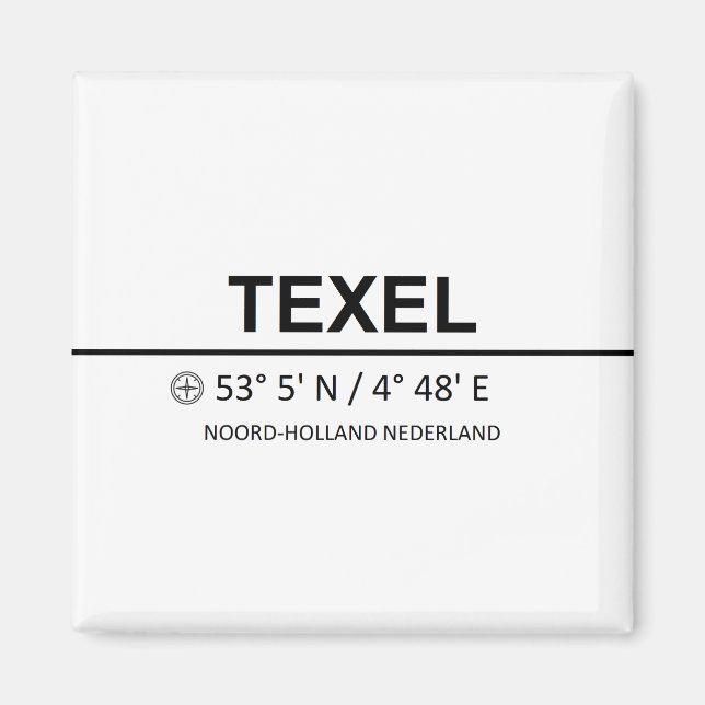 Texel Coordinates - Texel Coordinaten Magnet (Front)