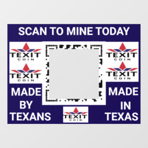TeXit Coin Cobalt QR Code with TeXit Coin logo