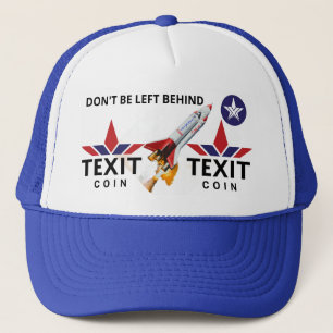Texit Coin Official Logo, Rockship, TXC Star White Trucker Hat