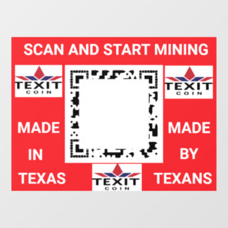 TeXit Coin QR Code 24" x 30"