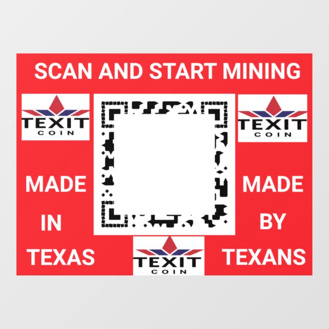 TeXit Coin QR Code 24" x 30" (Sheet)