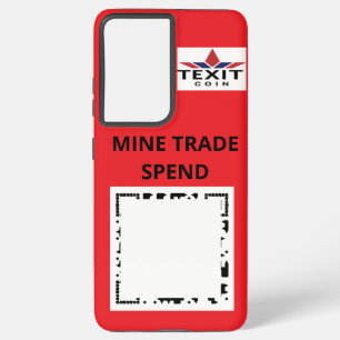 "TeXit Coin Samsung Red QR Code with logo Samsung Galaxy Case