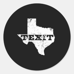 Texit - Nation of Texas - Texans for Secession Classic Round Sticker