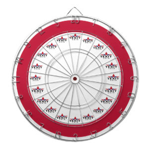TexitCoin Red and White with Texit Logo Dartboard