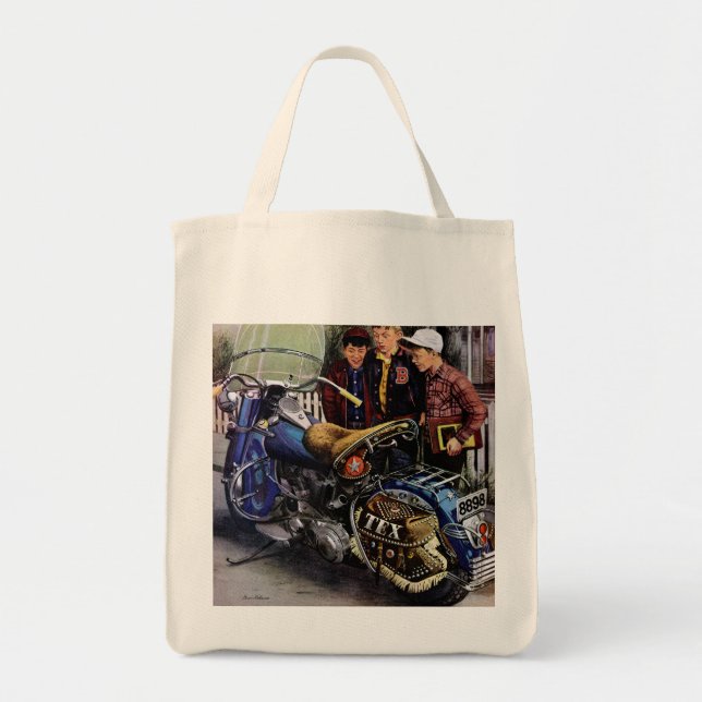 Tex's Motorcycle Tote Bag (Front)