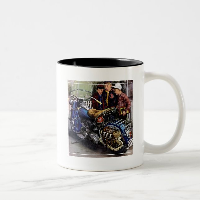 Tex's Motorcycle Two-Tone Coffee Mug (Right)