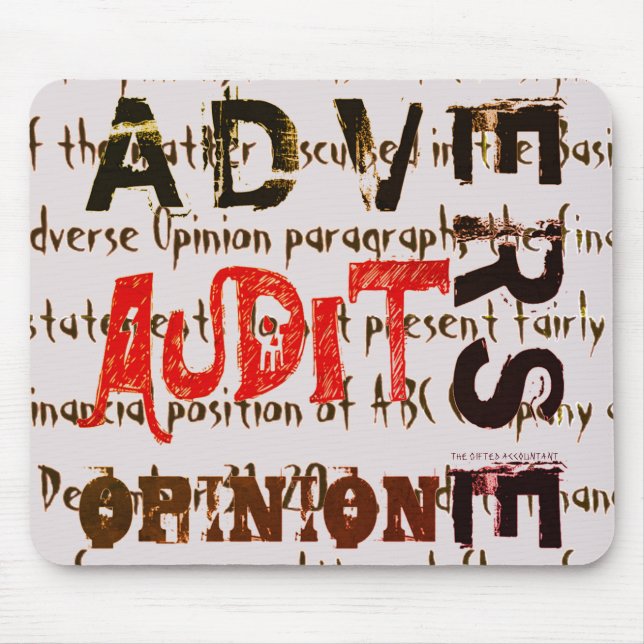 TEXT"Adverse Audit Opinion" Mouse Pad (Front)