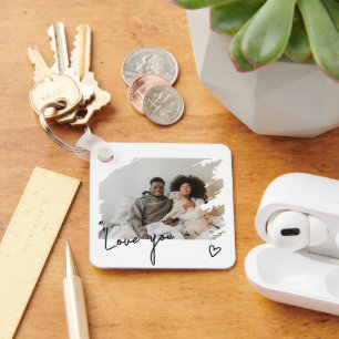 Text And Photo Personalised  Key Ring