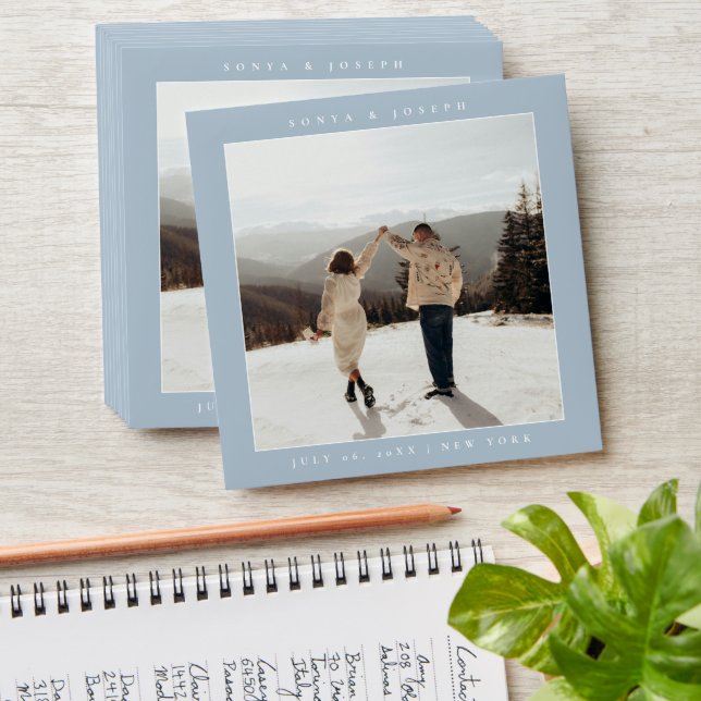 Text and Photo Wedding Envelope (Stacked)