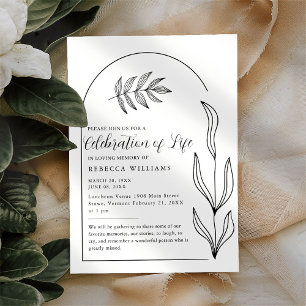 Text Arch Celebration of Life  Invitation
