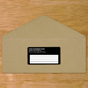 Text Based Black Business Shipping Label