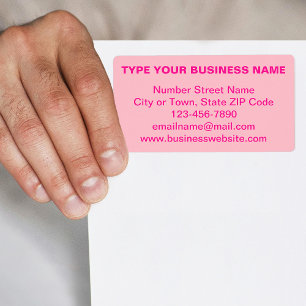 Text Based Monochrome Pink Brand on Shipping Label
