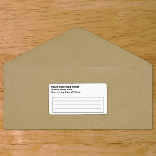Text Based White Business Shipping Label