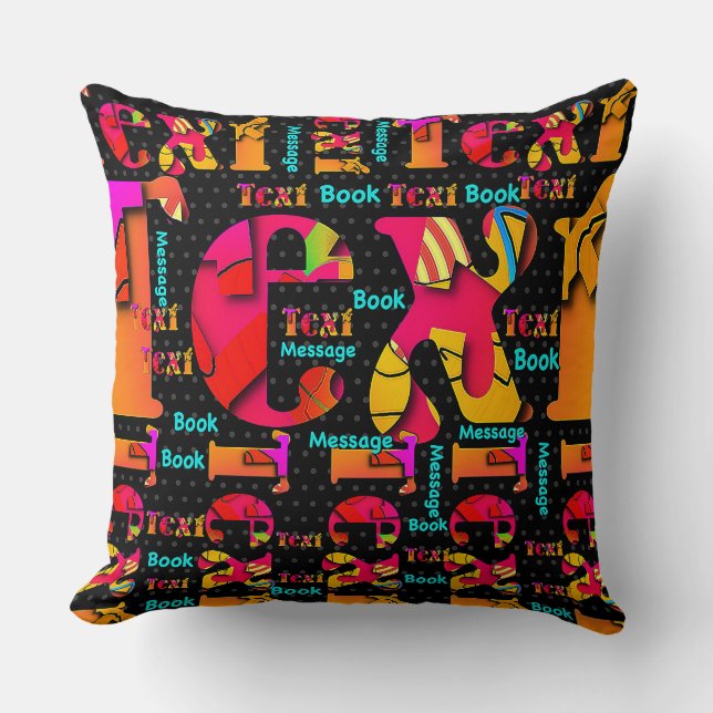 Text Book Text Message Cushion (Front)