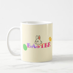 Text, bunny and chic Easter themed Coffee Mug
