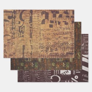 Text Collage wrapping paper or decoupage paper