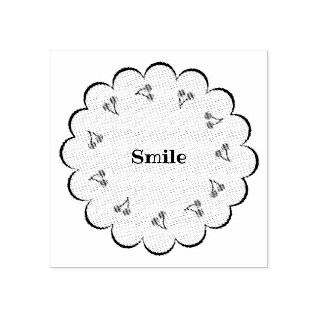 Text Custom Cherry Rubber Stamp (Imprint)