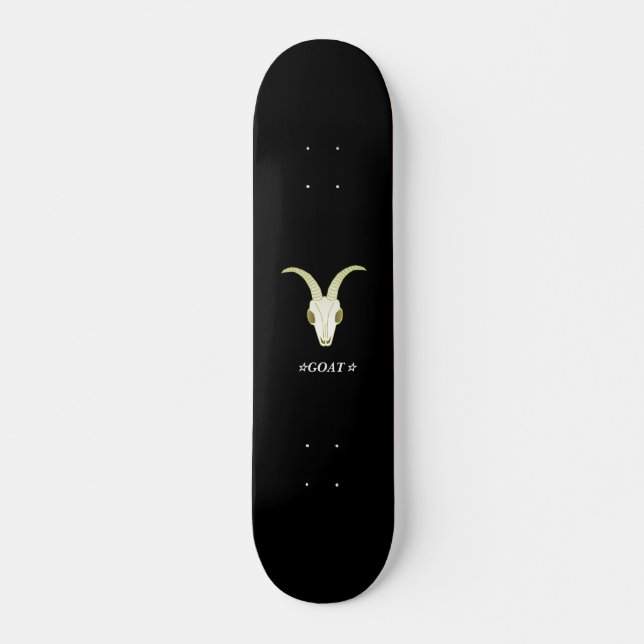 Text Custom GOAT Black Skateboard (Front)