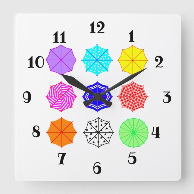 Text Custom RAINYDAY Acrylic Wall Clock (Front)