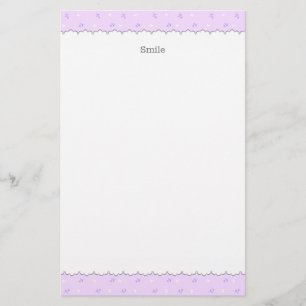 Text Custom Wildribbon Pink Stationery