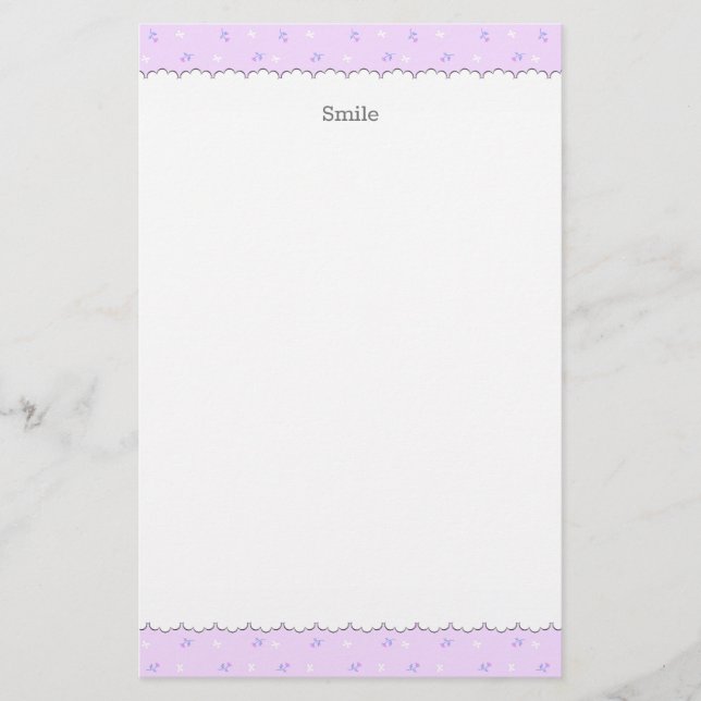 Text Custom Wildribbon Pink Stationery (Front)