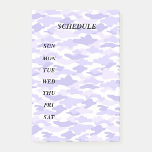 Text Customization Camo Purple Post-it Notes