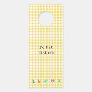 Text Customization CAT Yellow Pink Door Knob Sign