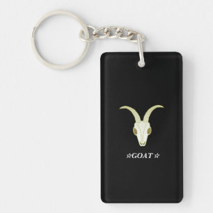 Text Customization GOAT Black Key Holder Ring