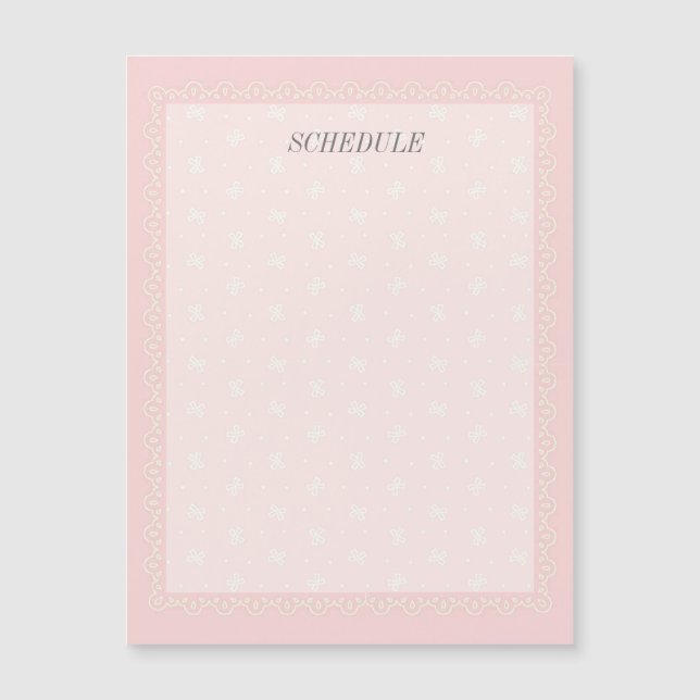 Text Customization Ribbon Pink Magnet (Front)