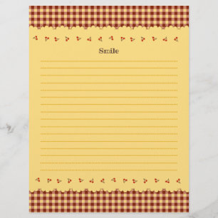 Text Customized Cherry Brown Custom Letterhead