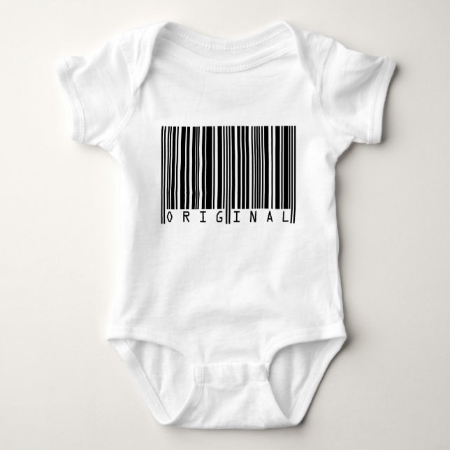 Text Design Barcode ORIGINAL Baby Bodysuit (Front)