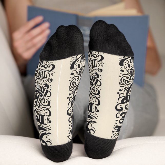 Text design / Cool fashion socks (Bottom)