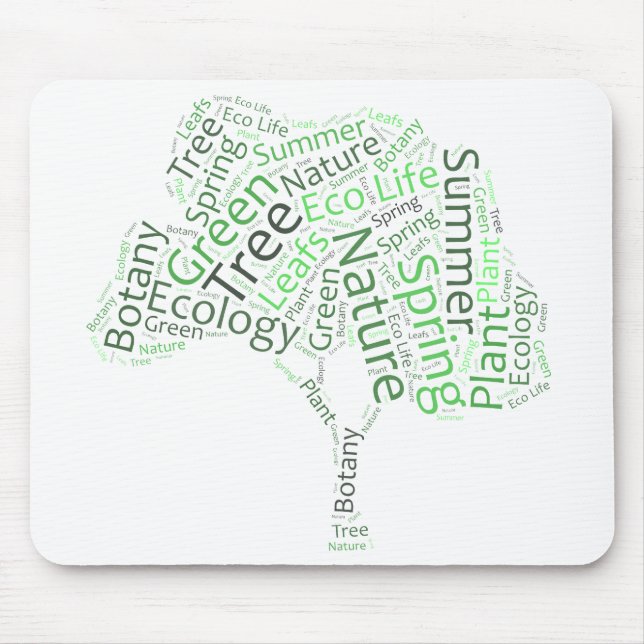 Text Design – ECO Tree Mouse Pad (Front)