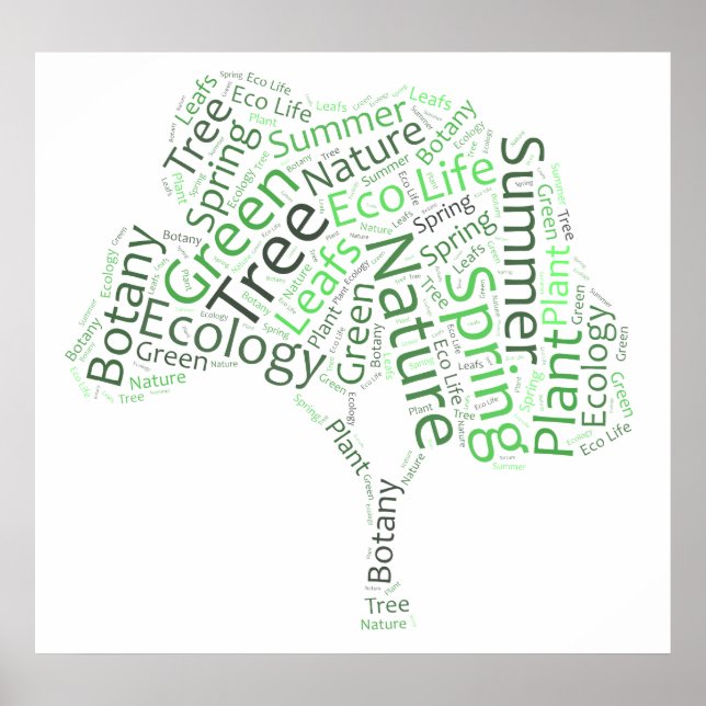 Text Design – ECO Tree Poster (Front)