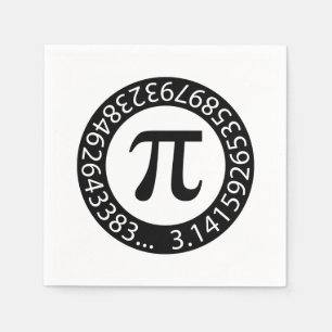 TEXT DESIGN Pi Number Mathematical symbol Napkin